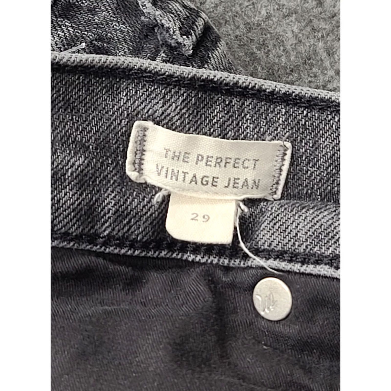 Madewell Madewell Jeans Womens 30x26 Regular Fit Tapered Leg Stretch Denim 5-Pocket Zipper Button Black Vintage: No Size 30" / US 8 / IT 44 - 3 Thumbnail