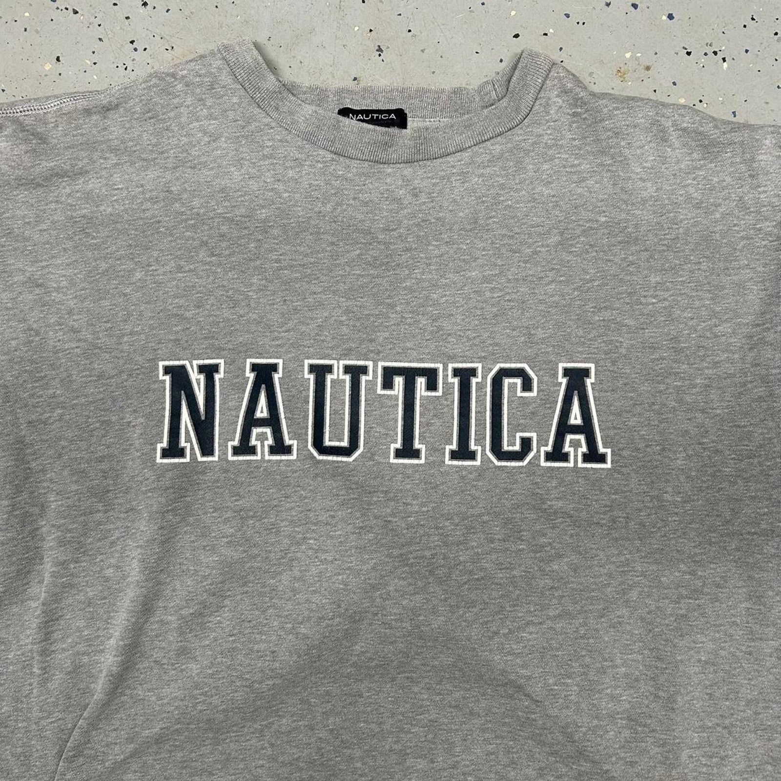 Nautica VTG/Y2K Grey Nautica crewneck sweatshirt Size US XL / EU 56 / 4 - 2 Thumbnail
