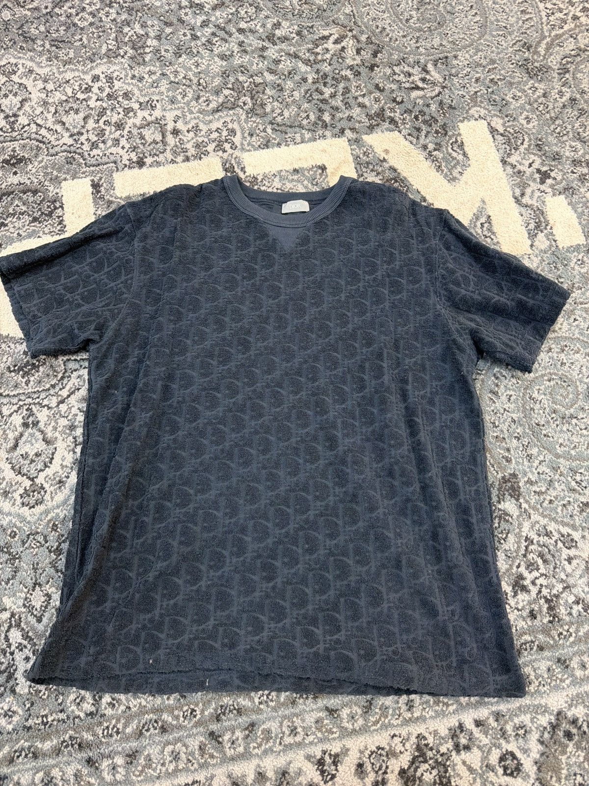 Dior Dior terry cloth monogram t shirt Size US L / EU 52-54 / 3 - 1 Thumbnail