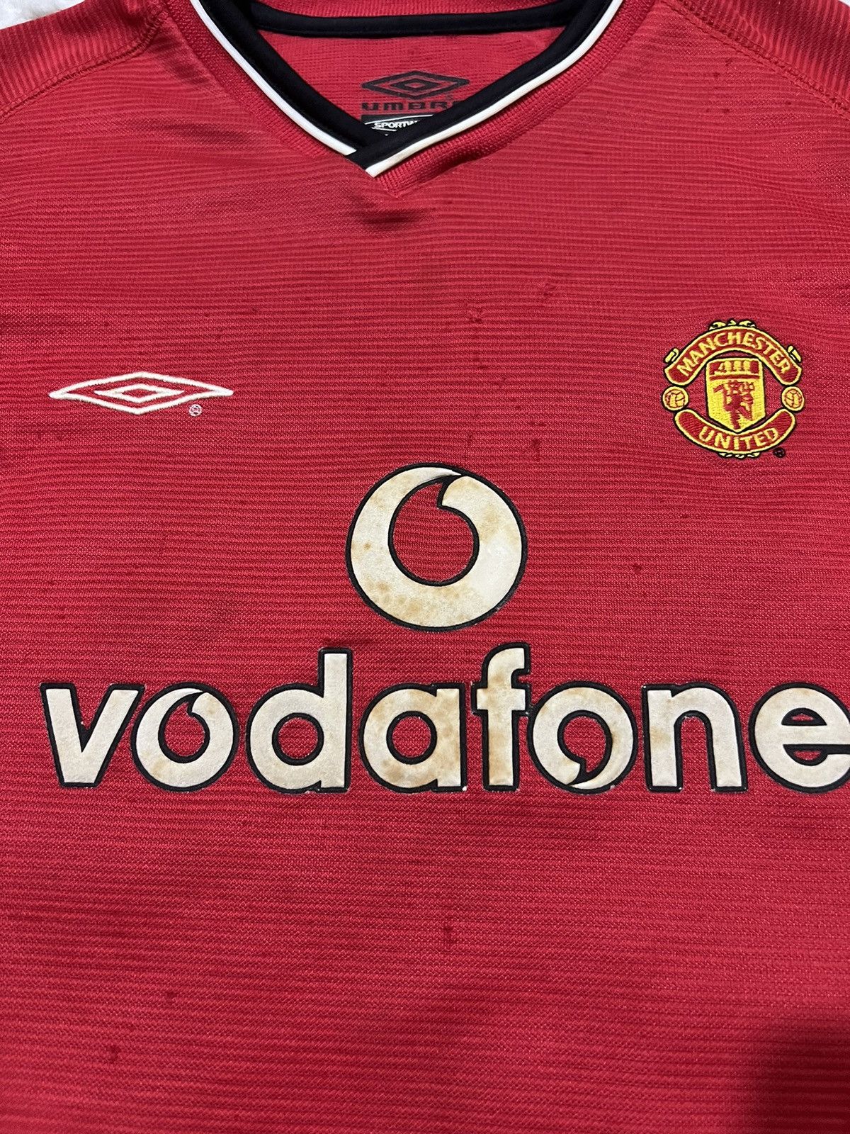 Umbro × Vintage Vintage 2000-02 MU Umbro #Beckham7 Nameset Home Jersey Size US XXS / EU 40 - 4 Thumbnail
