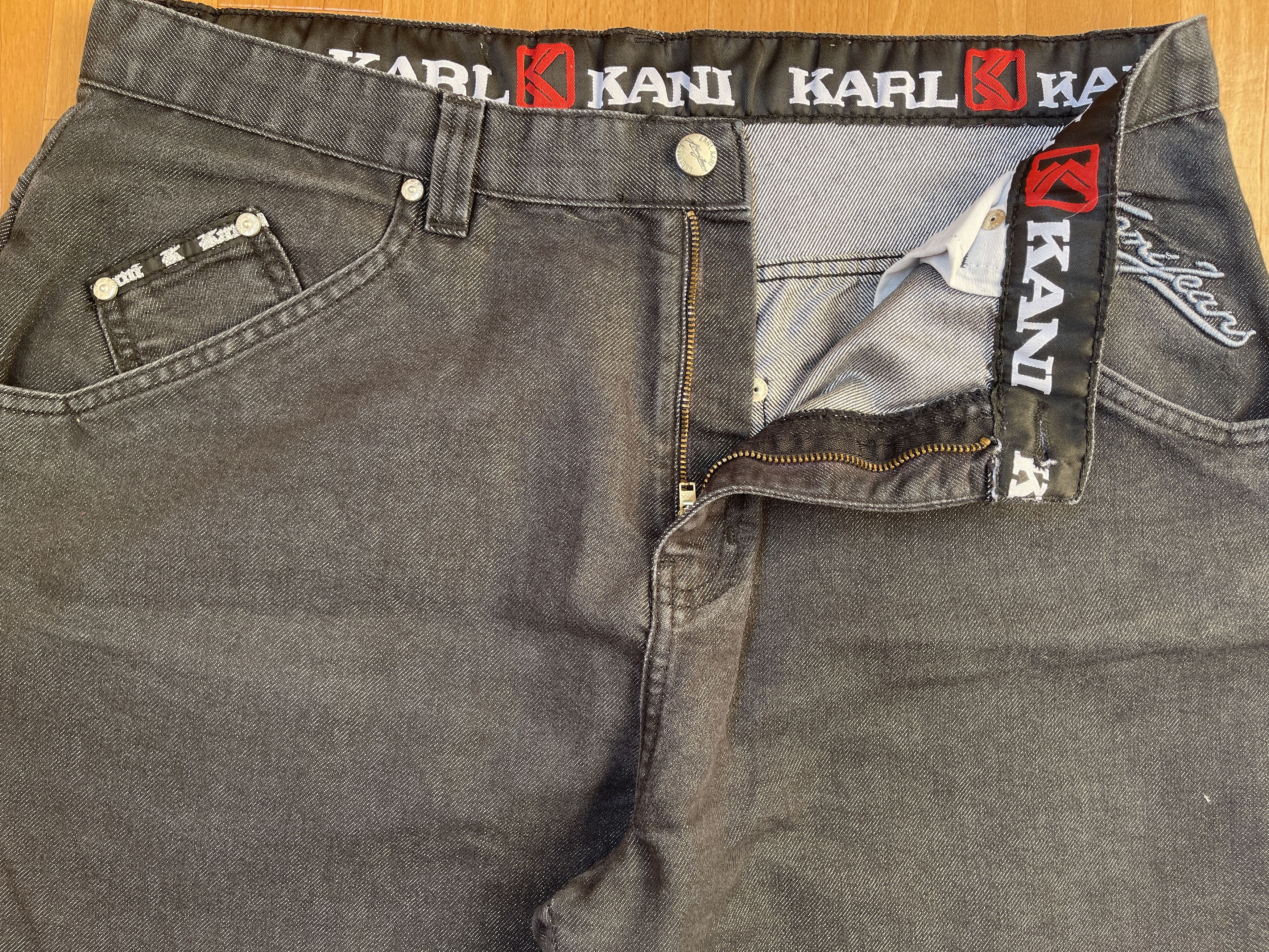 Karl Kani KARL KANI jeans shiny vintage baggy jeans silver metallic 34 Size US 34 / EU 50 - 10 Thumbnail
