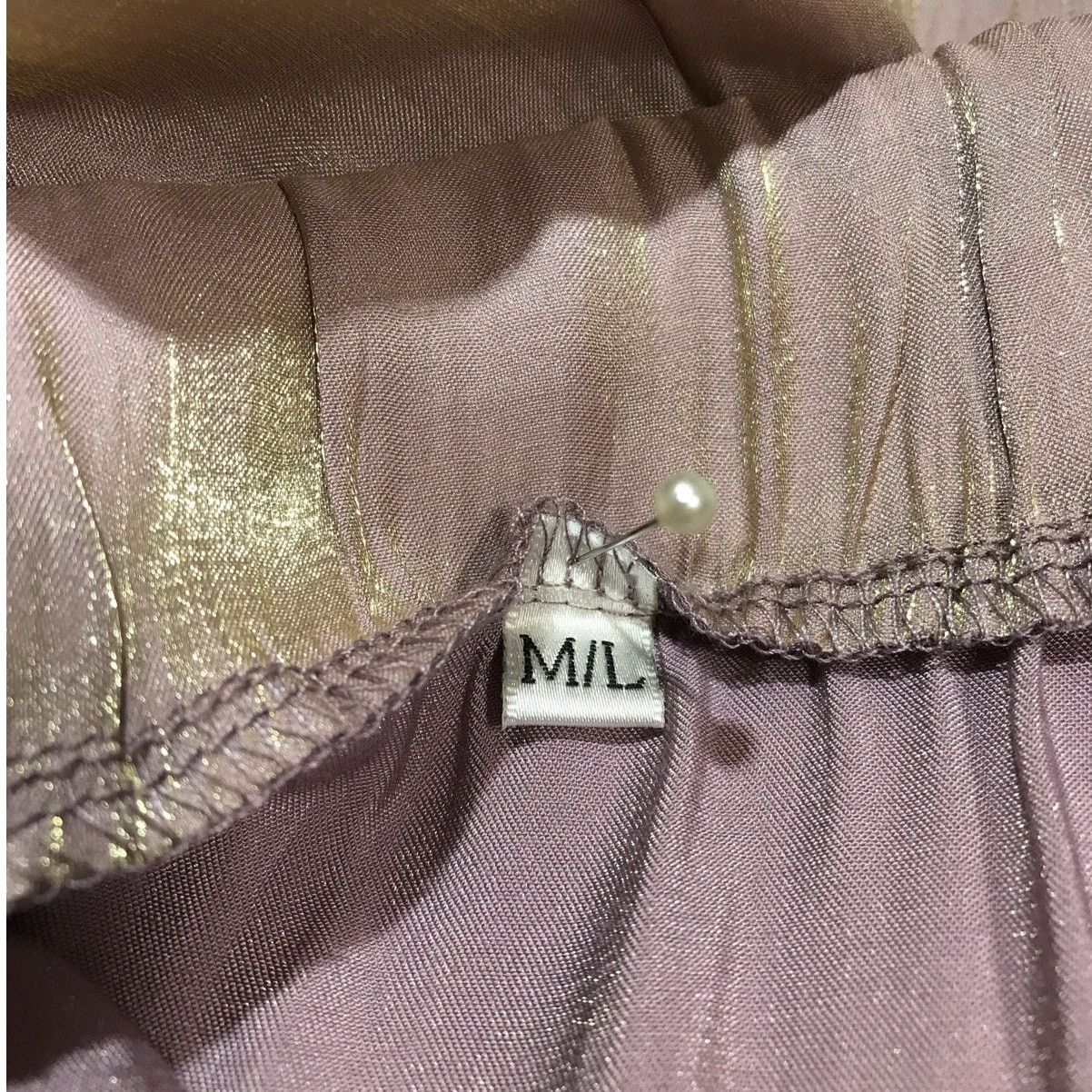 Other Elegant Taupe Metallic Silky Long Sleeve Set A-line Maxi M/L Size M / US 6-8 / IT 42-44 - 10 Thumbnail