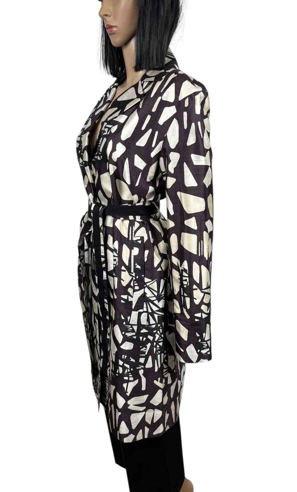 Hugo Boss Hugo Boss Silk Printed Belted Coat size UK10 IT42 Size M / US 6-8 / IT 42-44 - 6 Thumbnail