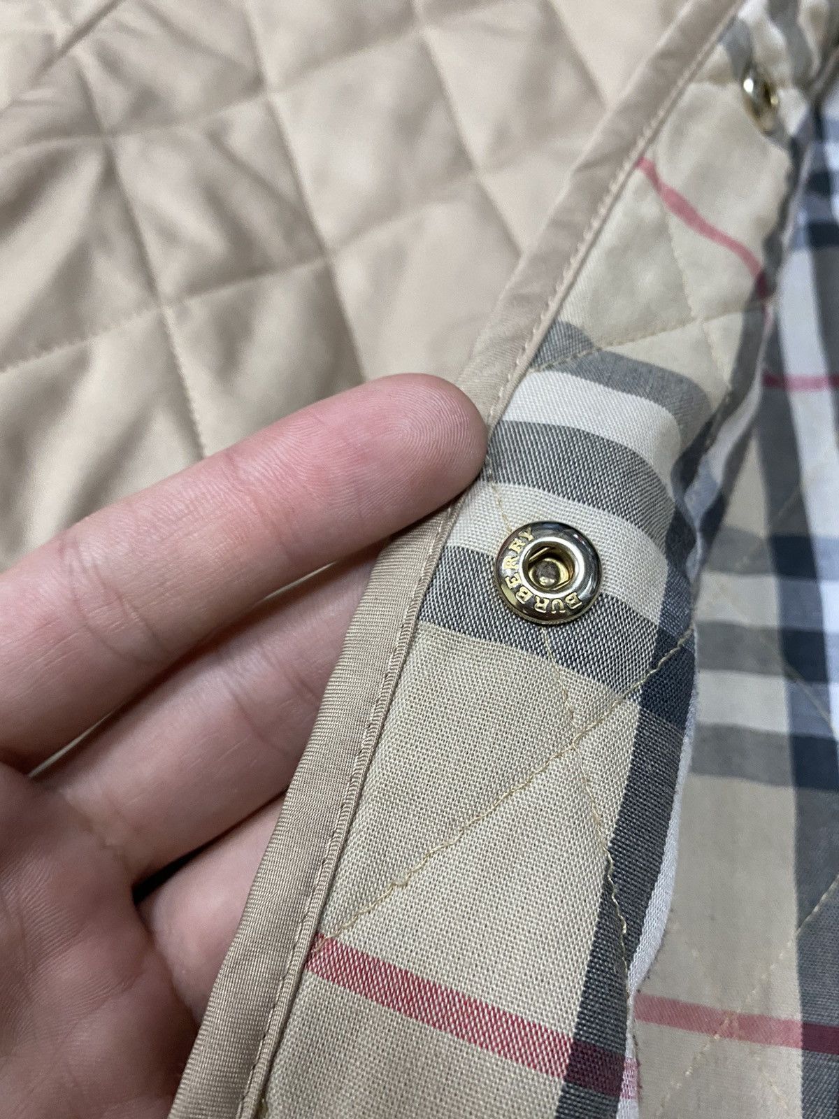 Burberry Burberry vintage quilted blue check navy jacket buttons Size US S / EU 44-46 / 1 - 16 Thumbnail