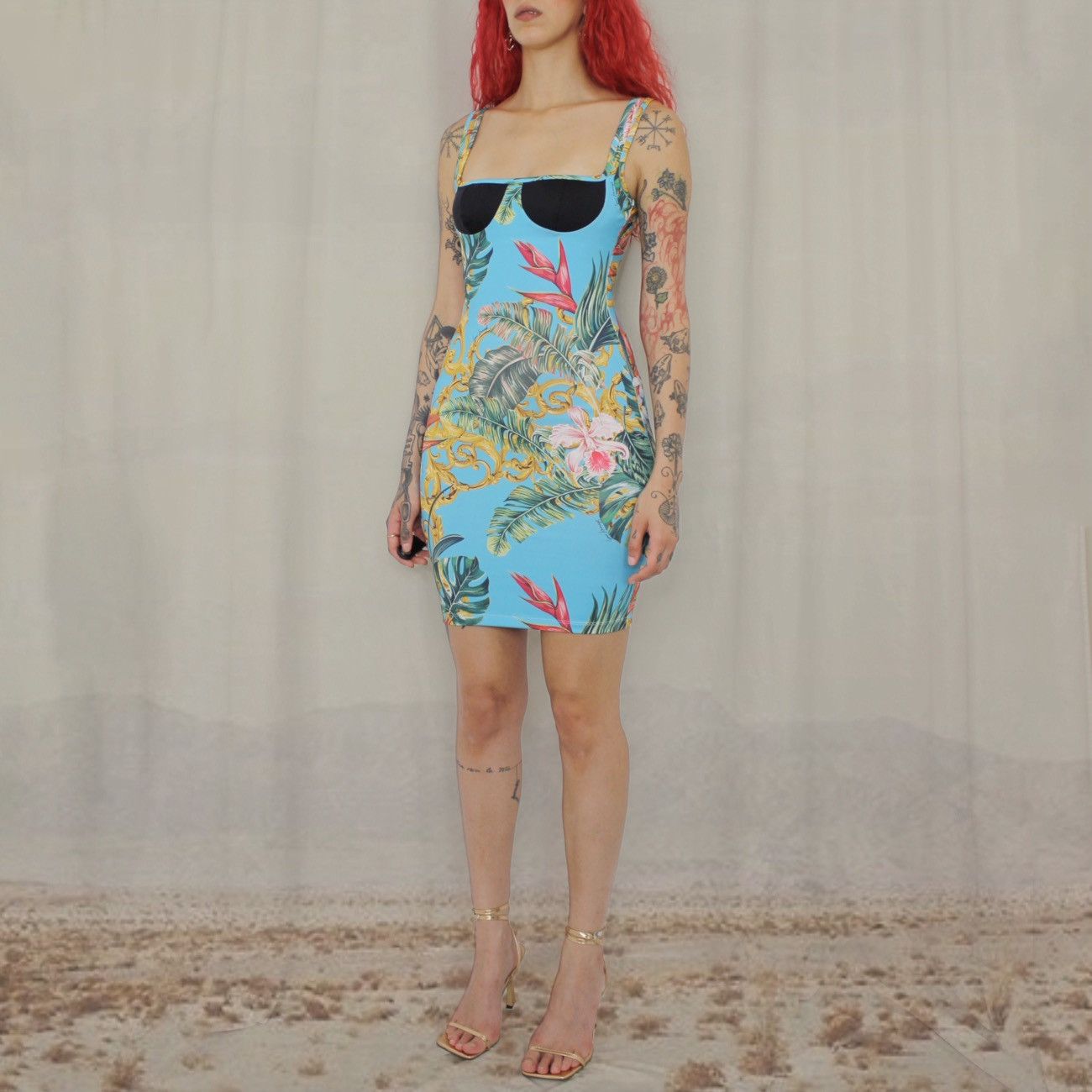 Vintage 🌿GIANNI KAVANAGH TEAL DRESS🌿 Size S / US 4 / IT 40 - 2 Thumbnail
