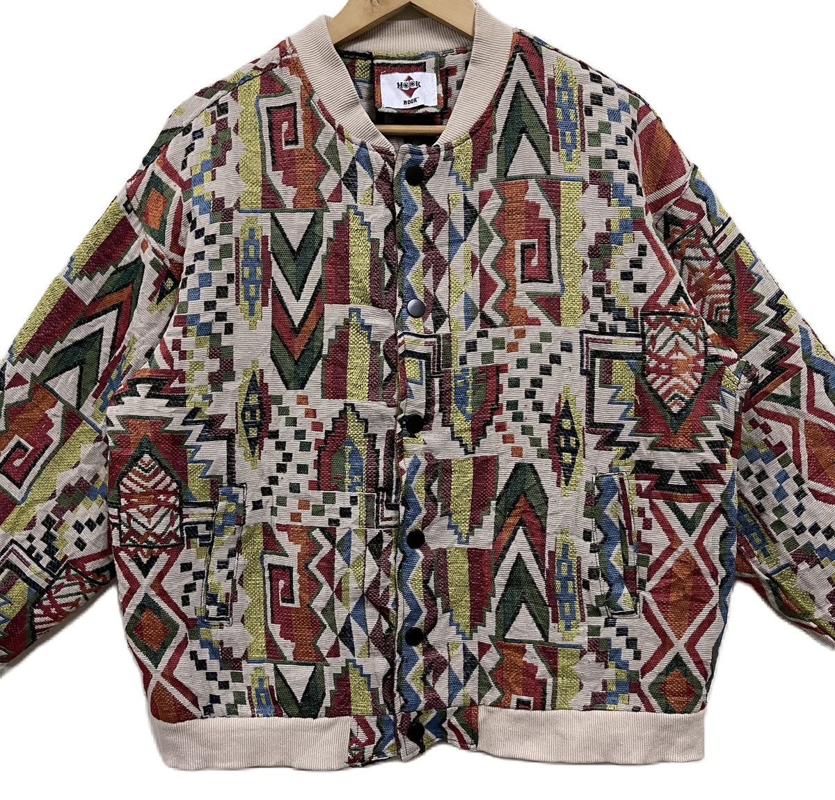 Hysteric Glamour Hook Japanese Brand Blouson jacket Patchwork Geometric Size US L / EU 52-54 / 3 - 3 Thumbnail