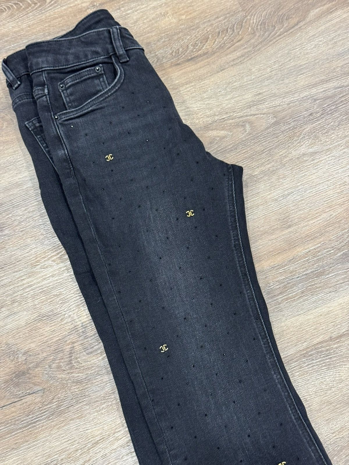 Japanese Brand Bedazzled Flare Denim Jeans Size US 30 / EU 46 - 10 Thumbnail