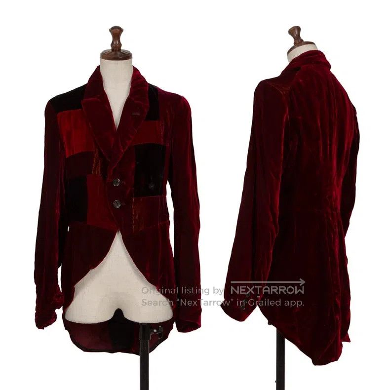 Comme des Garcons Comme des Garcons Color-block velvet tailcoat jacket Size M / US 6-8 / IT 42-44 - 1 Thumbnail