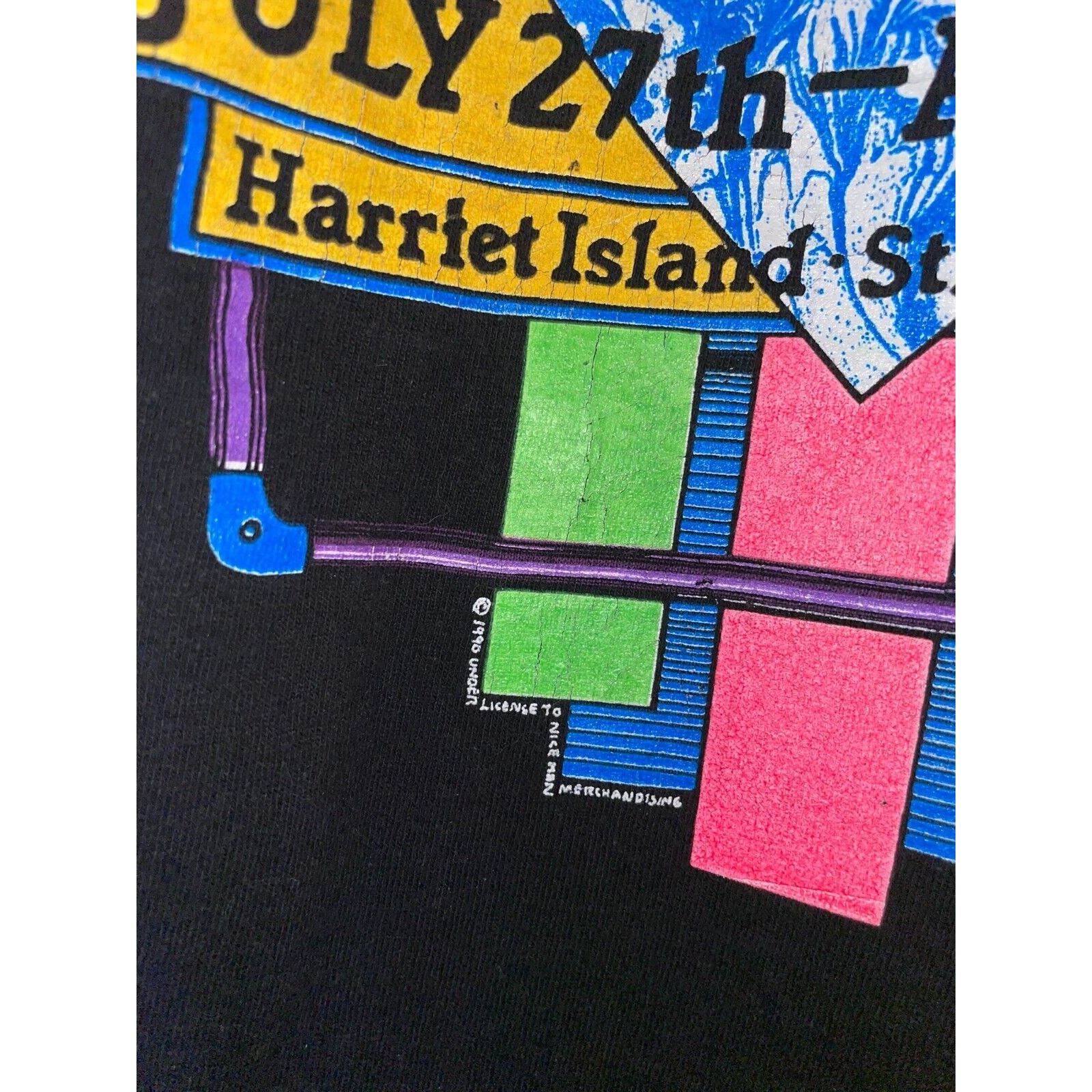 Fruit Of The Loom Vintage Riverfest Shirt Chuck Berry REO Sinead Concert Tee Size US L / EU 52-54 / 3 - 5 Thumbnail
