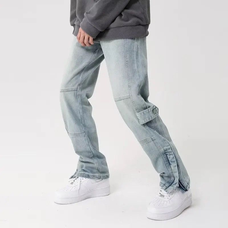 Japanese Brand × Vintage Clothing Ankle Zipper Straight Old Denim Trousers Pantalones Size US 30 / EU 46 - 4 Thumbnail
