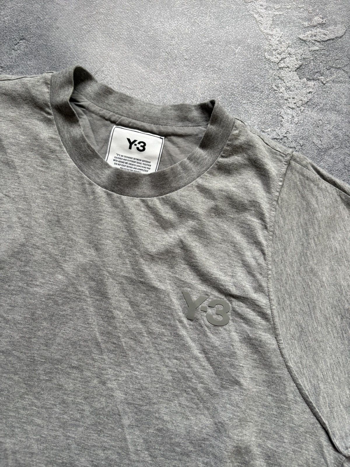 Y-3 Adidas Y-3 Yohji Yamamoto Logo Oversized Gray T-Shirt Size M Size M / US 6-8 / IT 42-44 - 7 Thumbnail
