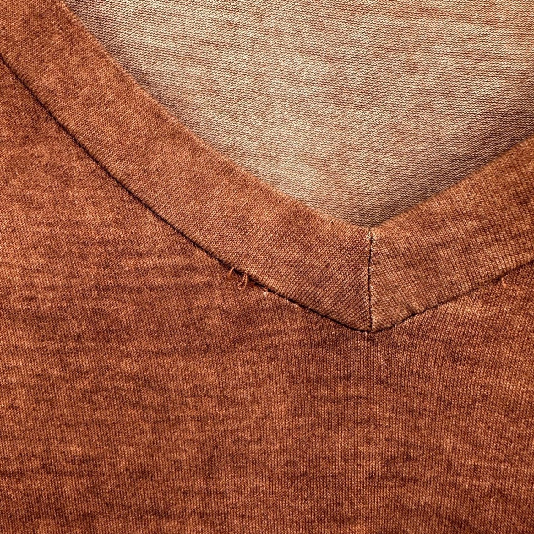 BKE BKE Top Womens Medium Rust Brown Long Sleeve Cold Shoulder Strappy Cage Hippie Size M / US 6-8 / IT 42-44 - 6 Thumbnail