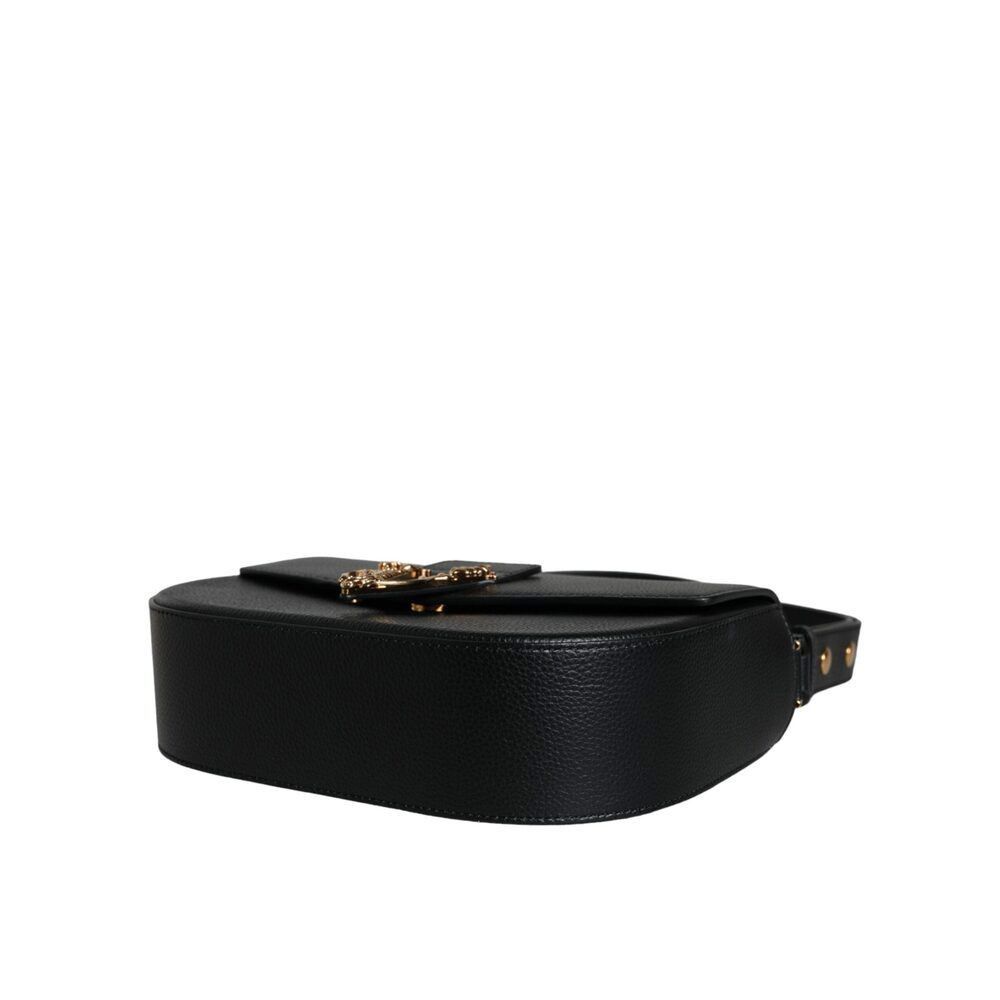 Versace Versace Black Grainy Calf Leather Logo Crossbody Shoulder Ba Size ONE SIZE - 7 Thumbnail