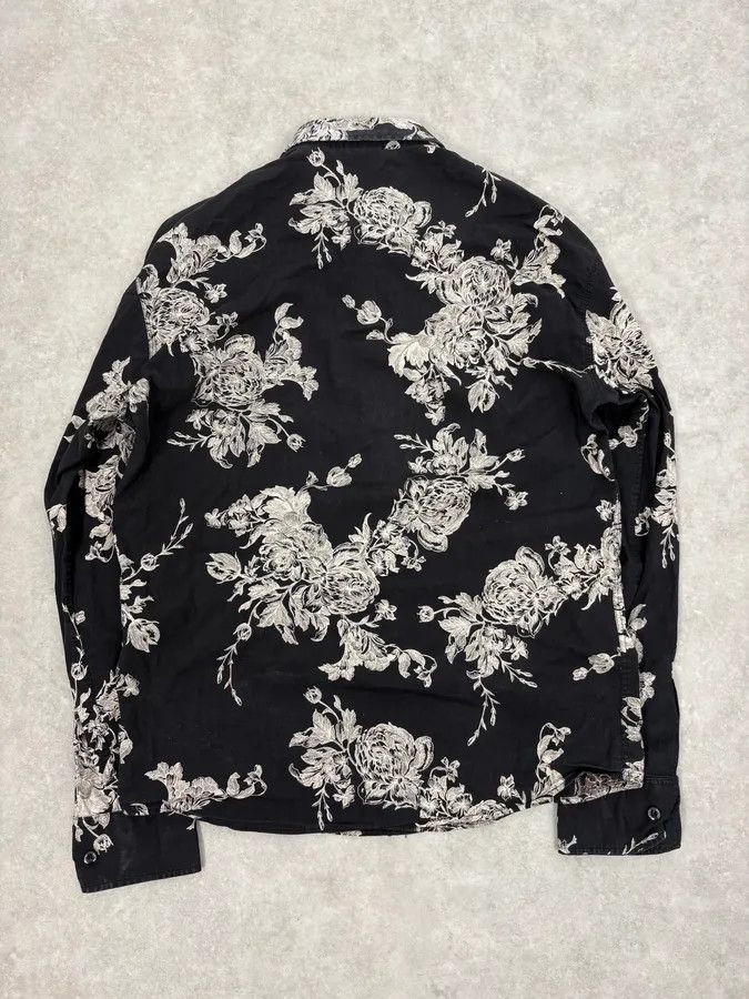Armani Armani Black & White Floral Abstract Shirt Size US M / EU 48-50 / 2 - 6 Thumbnail