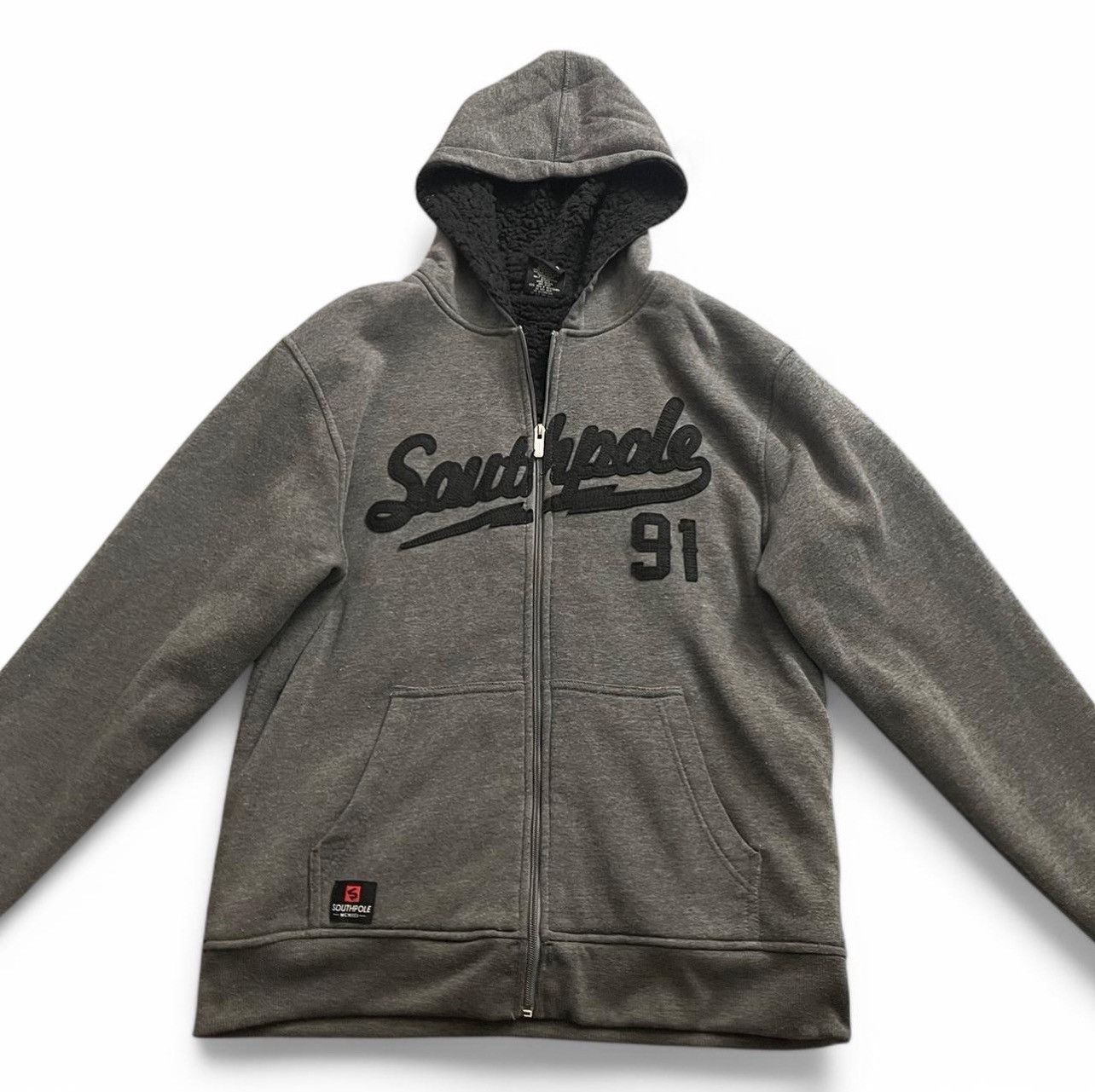 Southpole Black Vintage Southpole Zip-Up Hoodie Size US L / EU 52-54 / 3 - 1 Thumbnail
