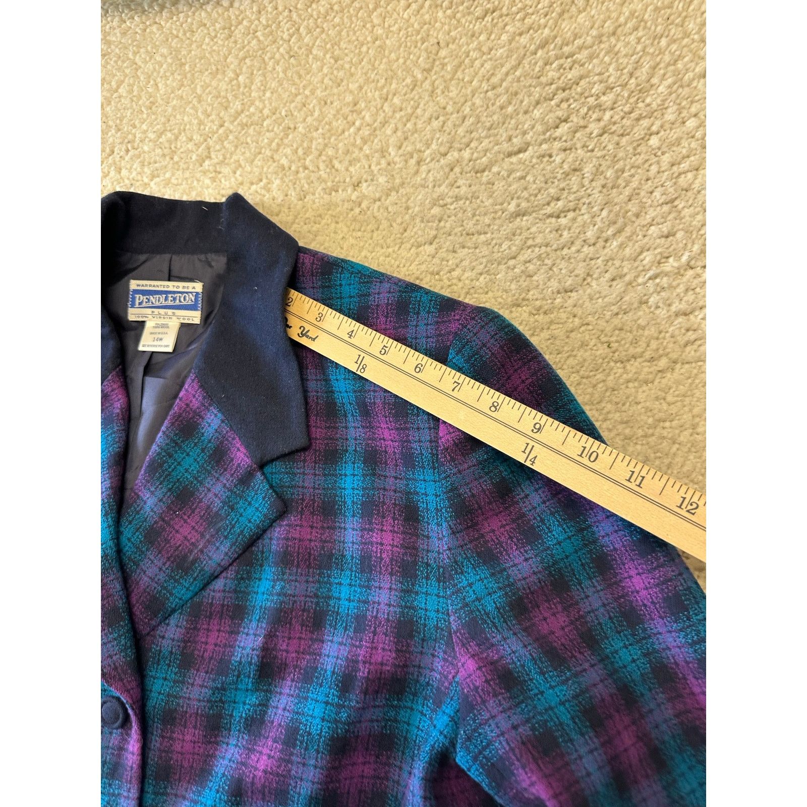 Pendleton Vintage Pendleton Womens Plaid Wool Blazer Jacket Size 14 Size XL / US 12-14 / IT 48-50 - 6 Thumbnail