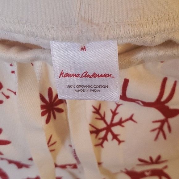 Designer Hanna Andersson Adult Long John Holiday Scandi Cane Pajama S Size 28" / US 6 / IT 42 - 3 Thumbnail