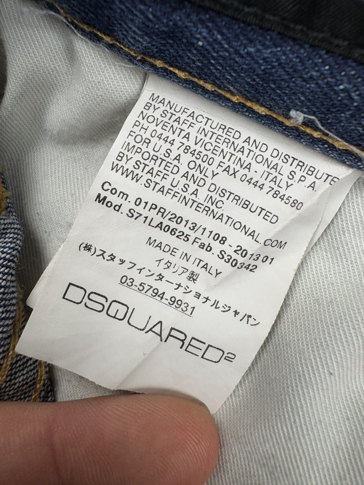 Designer × Dsquared2 × Vintage Vintage y2k Dsquared2 distressed paint splatter washed denim Size US 32 / EU 48 - 23 Thumbnail