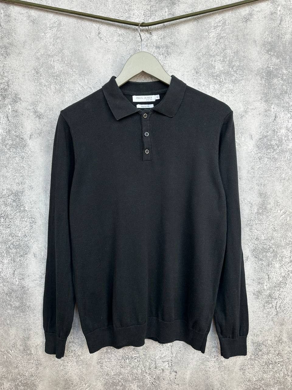 Paul James Paul James Polo Long Sleeve Shirt Jumper Black OldMoney Size US M / EU 48-50 / 2 - 1 Thumbnail