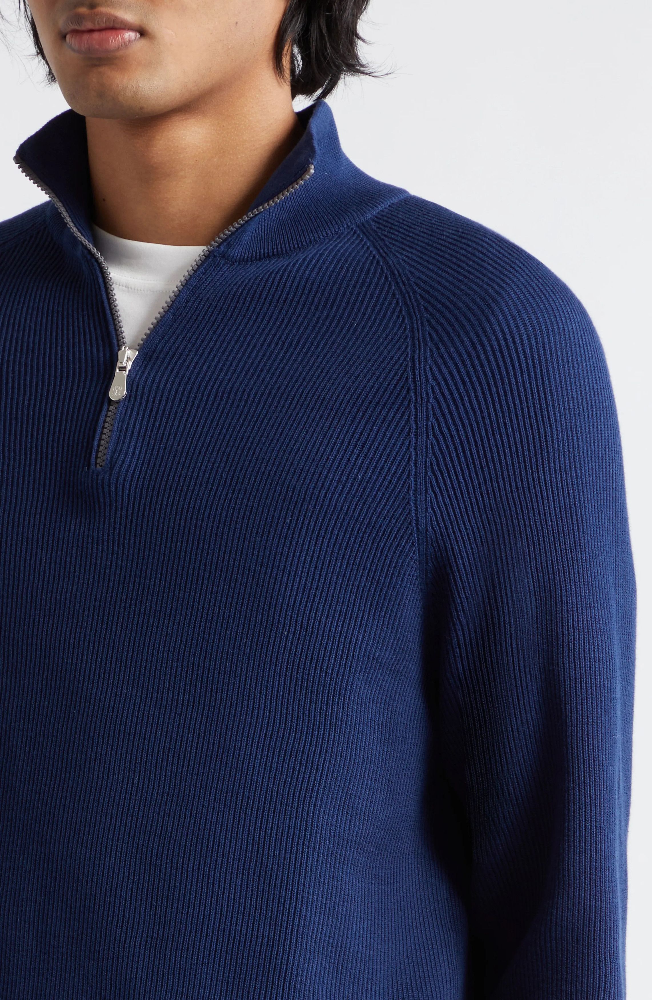 Brunello Cucinelli o1w1db10425 Cashmere Sweatshirt in Navy Size US S / EU 44-46 / 1 - 6 Thumbnail