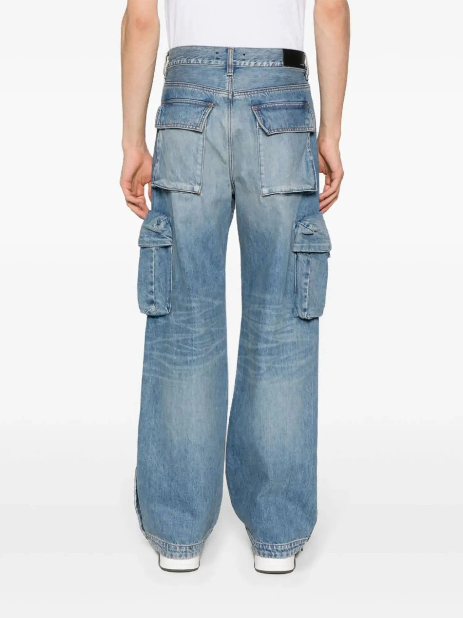 Amiri oc11z0225 M65 Baggy Cargo Jeans in Blue Size US 32 / EU 48 - 4 Thumbnail