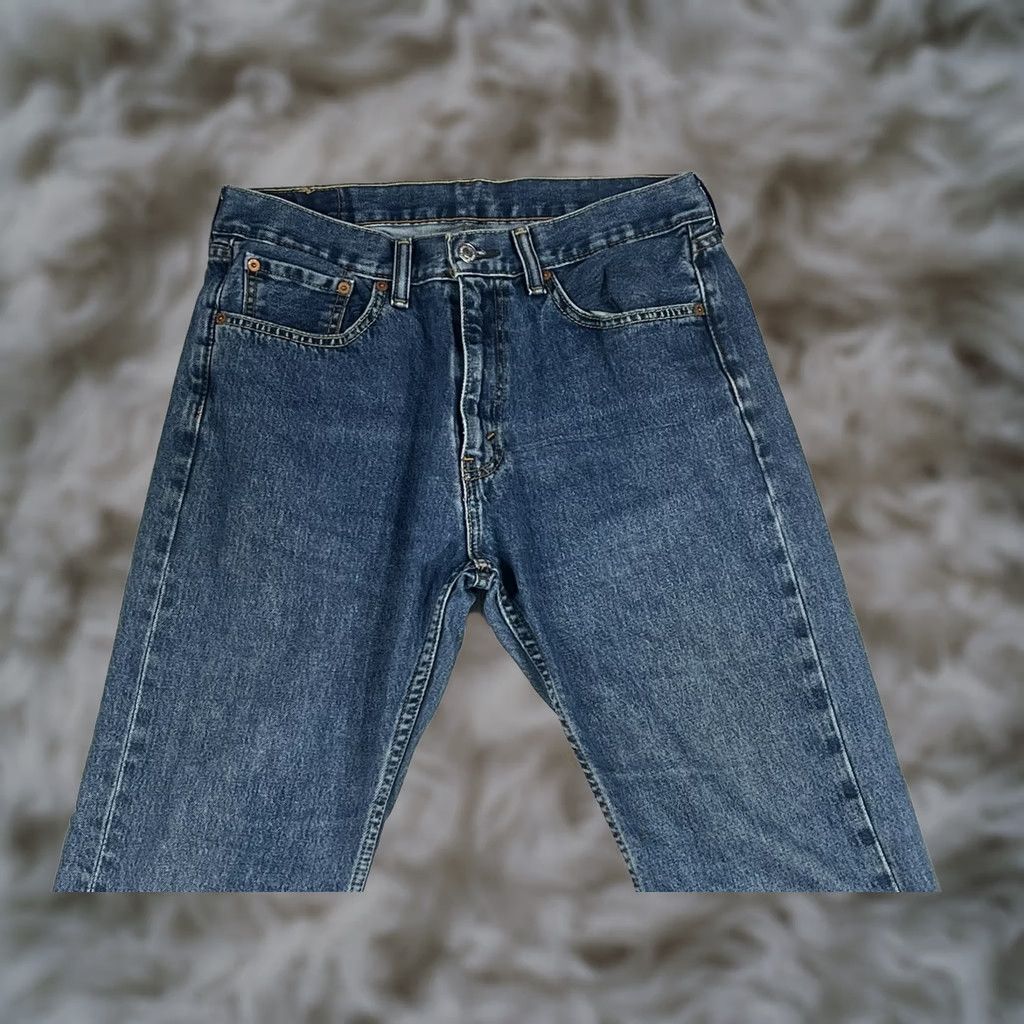 Levi's LEVI'S Jeans Men’s 33Wx30L Blue Strauss 505 Straight Long Denim 100% Cotton Jeans Mens Regular Size US 33 - 1 Thumbnail