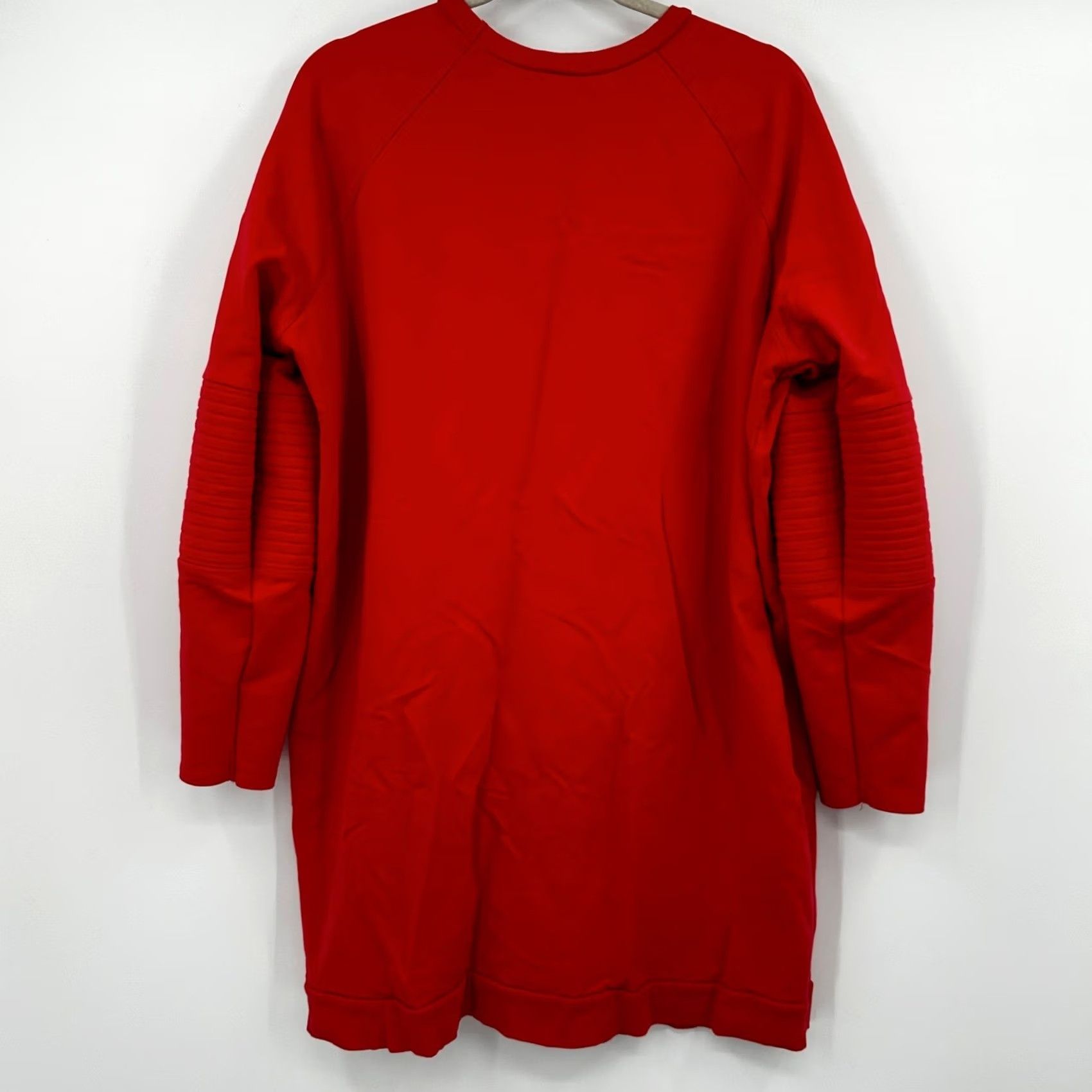 Asos ASOS red long sleeve crew neck sweatshirt dress moto elbow details US 16 Size XXL / US 16-18 / IT 52-54 - 5 Thumbnail