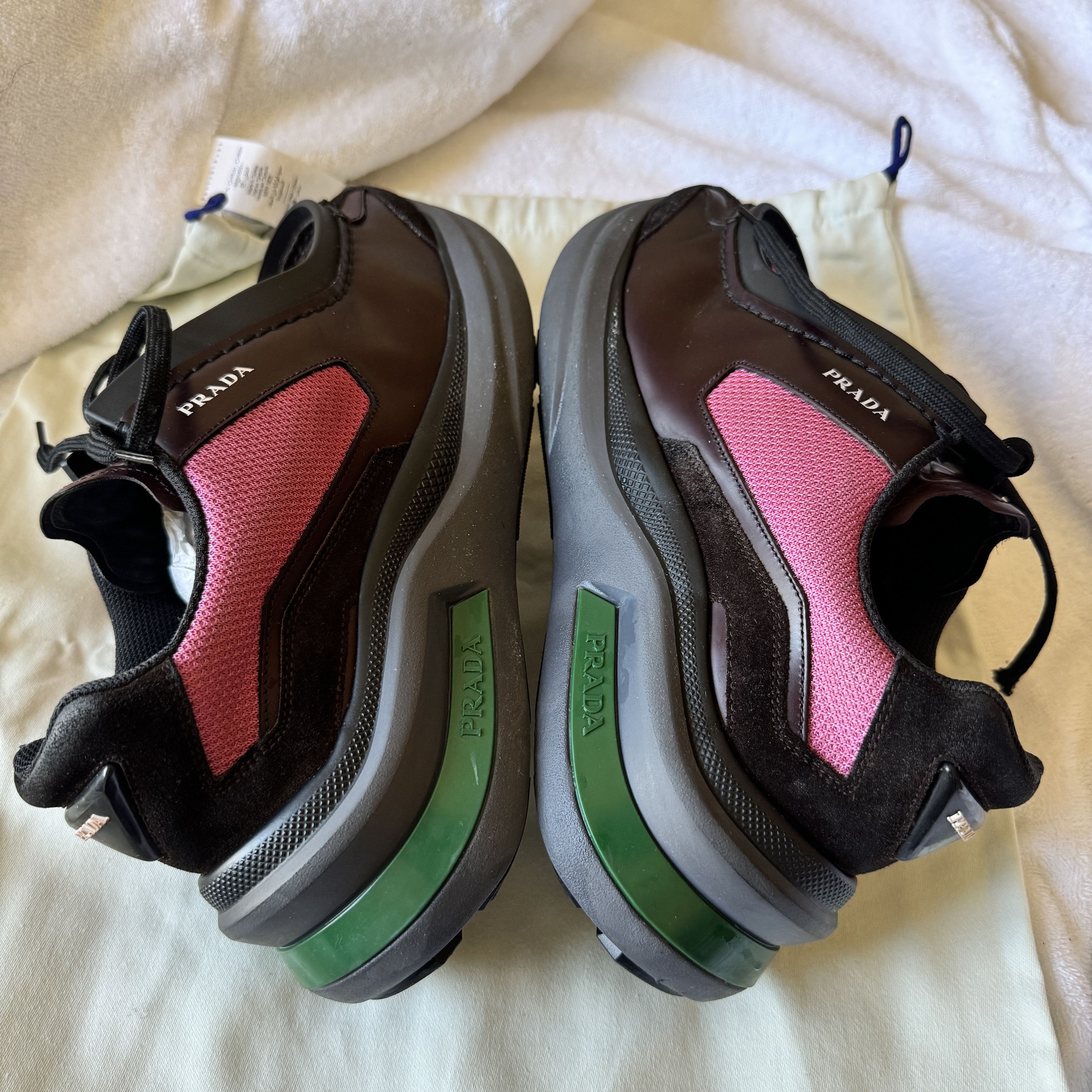Prada PRADA Systeme Brushed Leather Sneakers very limited Size US 8 / EU 41 - 9 Thumbnail