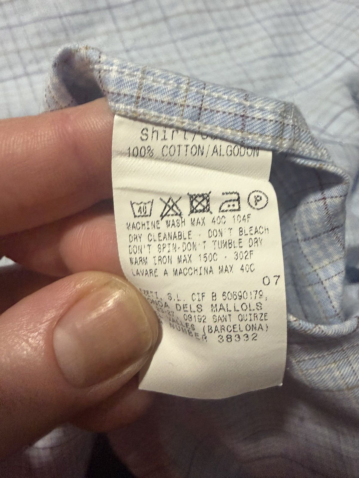 Ermenegildo Zegna Ermenegildo Zegna Plaid Oxford Blue Office Button Up large Size US L / EU 52-54 / 3 - 7 Thumbnail
