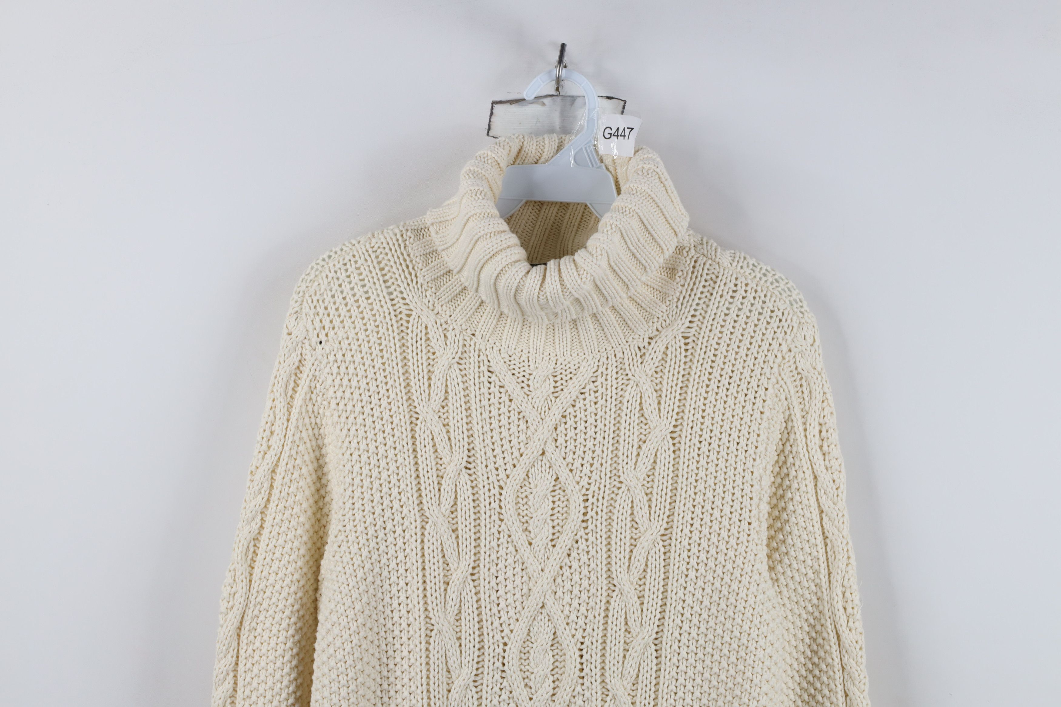 Ralph Lauren Vintage 90s Ralph Lauren Fisherman Knit Turtleneck Sweater Size L / US 10 / IT 46 - 2 Thumbnail