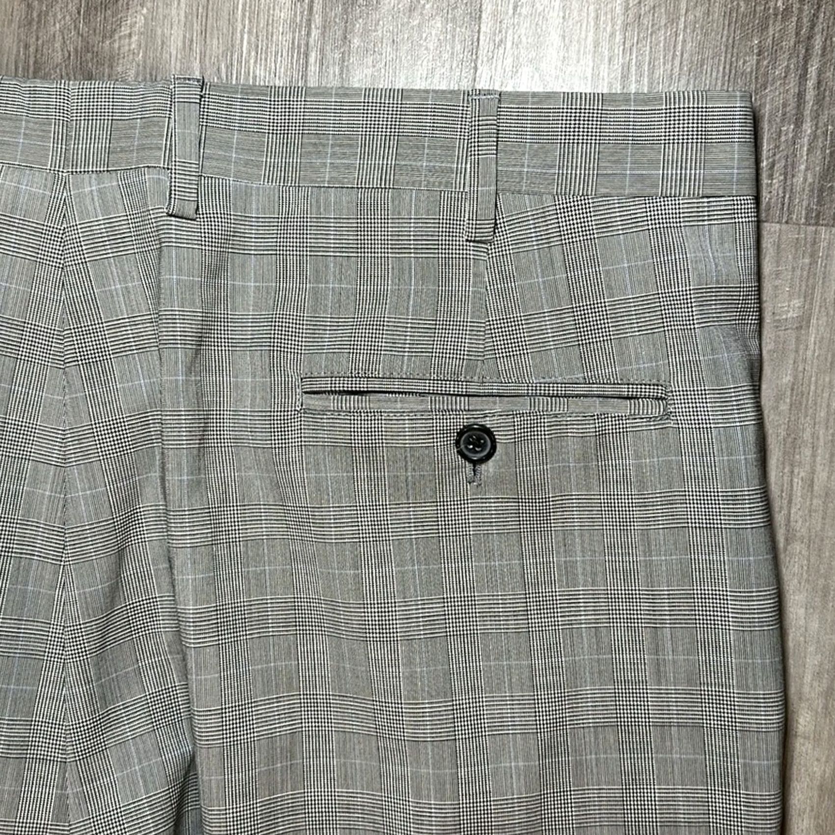 Brooks Brothers Brooks Brothers Madison Dress Pants - 39 Regular Inseam 31 Wool Mohair Gray Plaid Men's Dress Pants Size US 39 - 5 Thumbnail