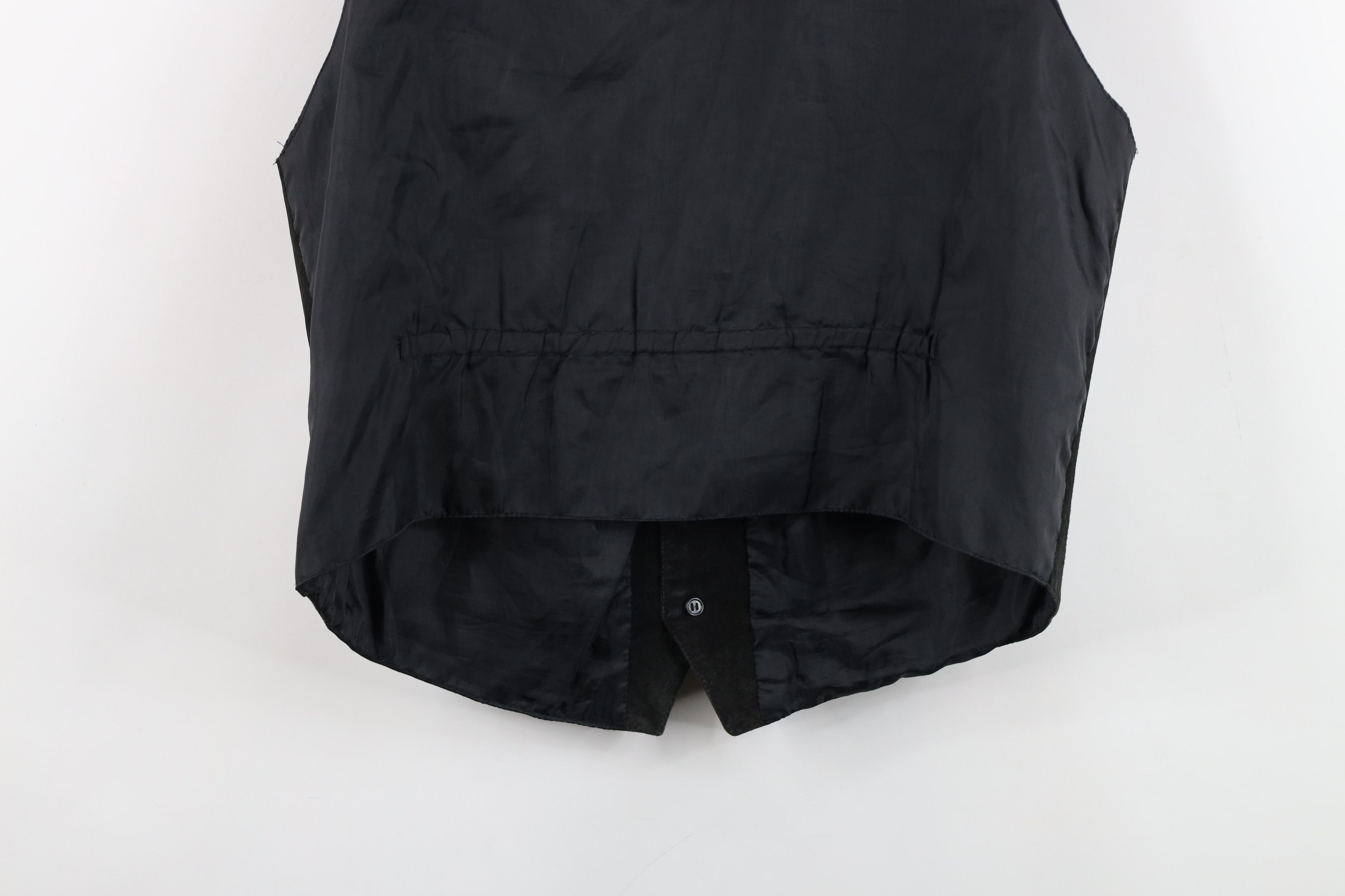 Vintage Vintage 90s Streetwear Suede Leather Vest Jacket Black Size US XL / EU 56 / 4 - 16 Thumbnail
