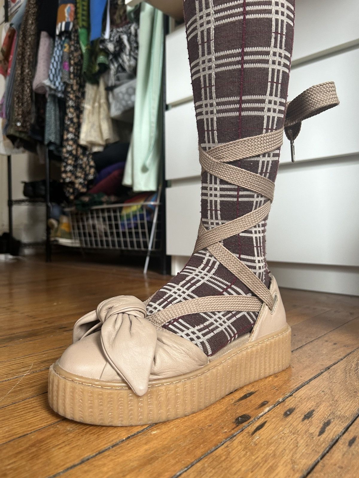 Fenty × Puma Fenty x Puma Ballet Lace Up Platform Sneaker Size US 6 / IT 36 - 1 Thumbnail
