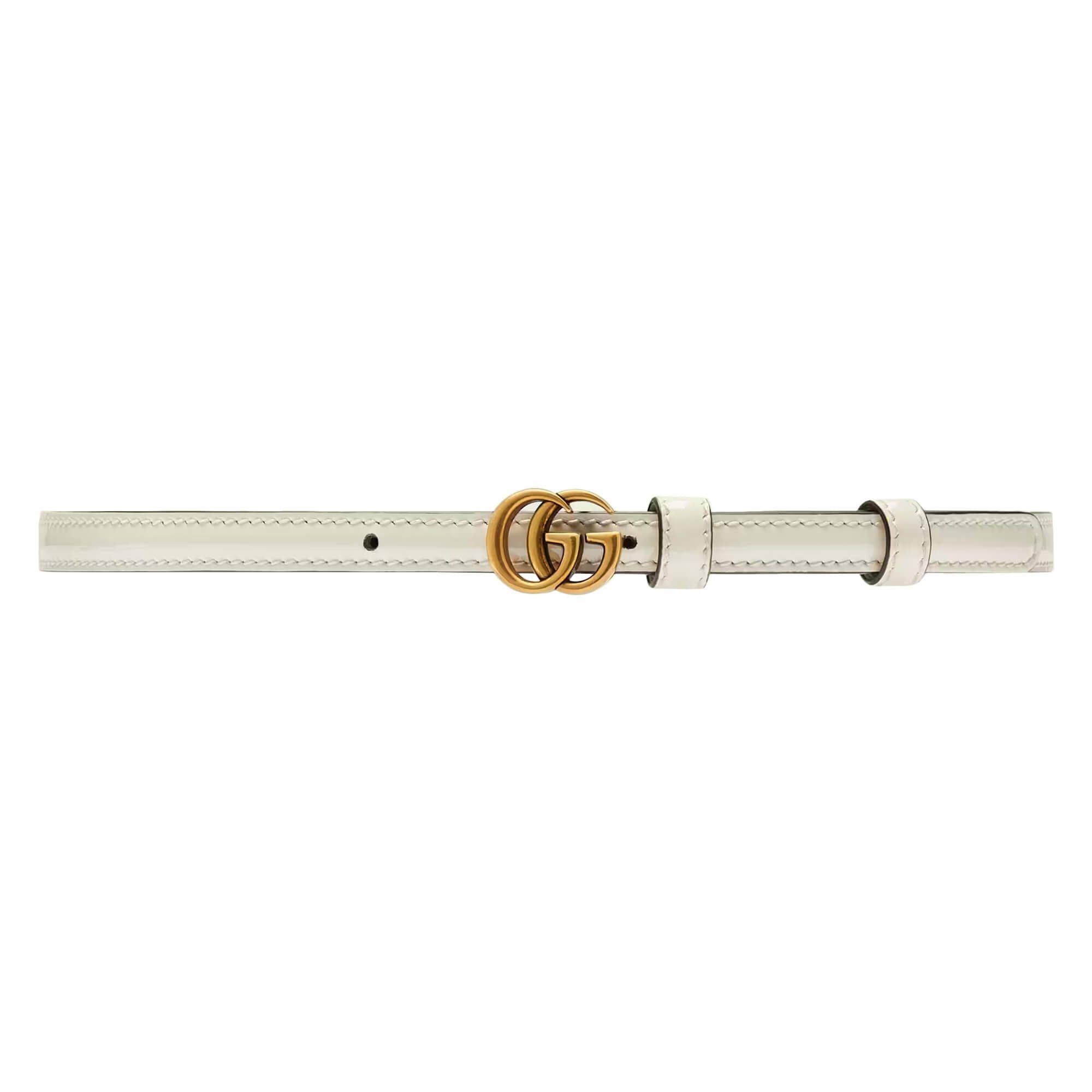 Gucci Gucci Double G Thin Belt SIZE 70 Size ONE SIZE - 1 Thumbnail