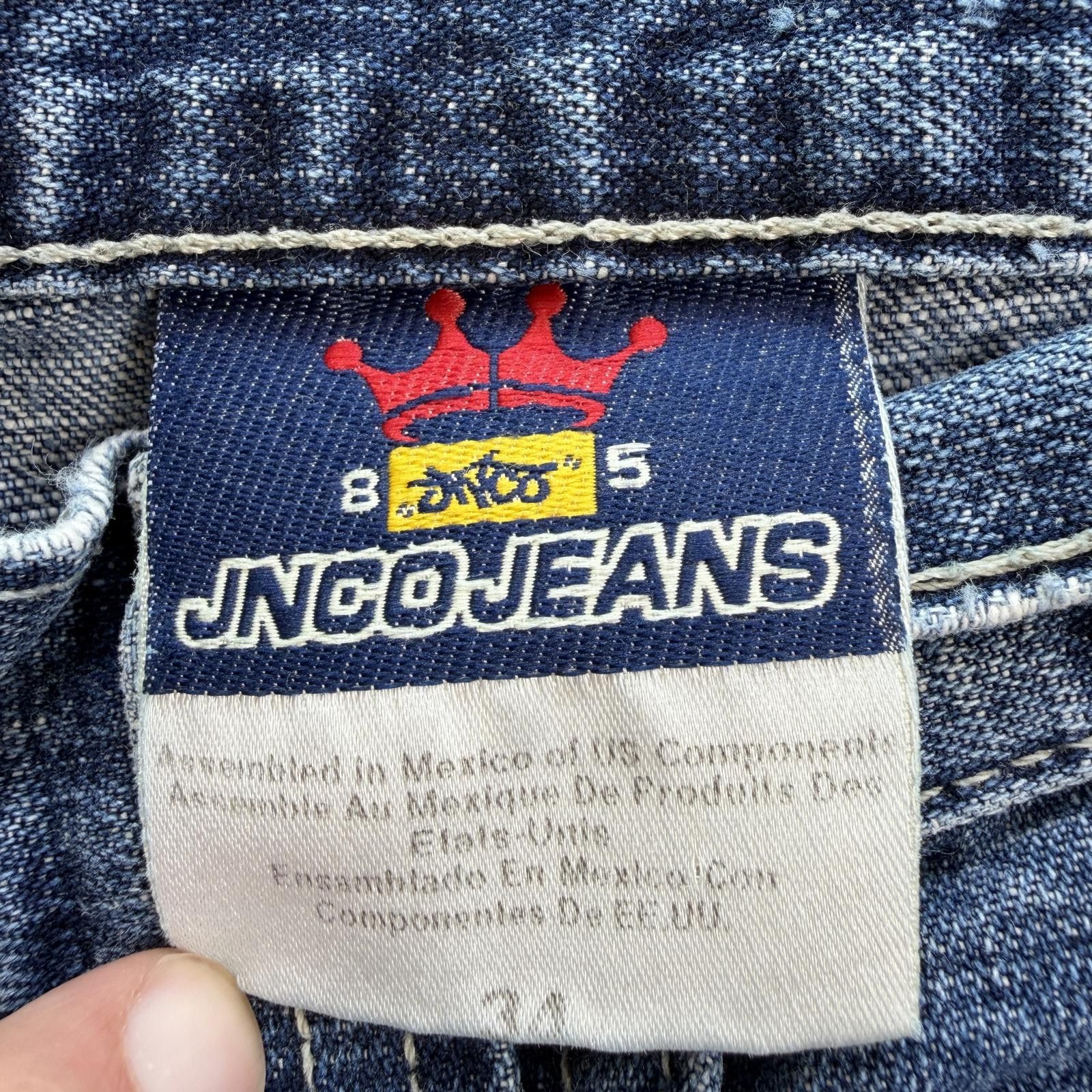 JNCO Vintage JNCO Jeans Denim Shorts Mens 34 Blue Y2K Flame Logo Size US 34 / EU 50 - 3 Thumbnail