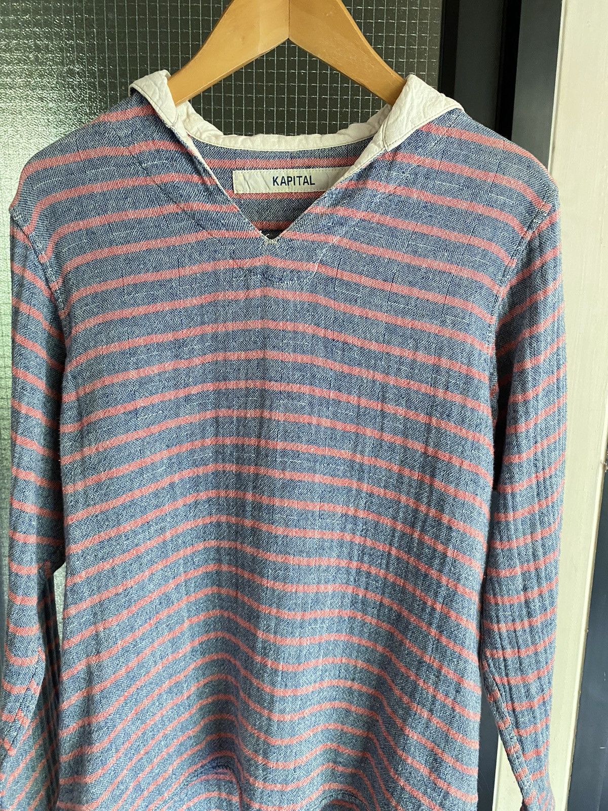 Kapital KAPITAL Purple Long-Sleeve Stripes Sailor Polo Shirt Size XS / US 0-2 / IT 36-38 - 3 Thumbnail