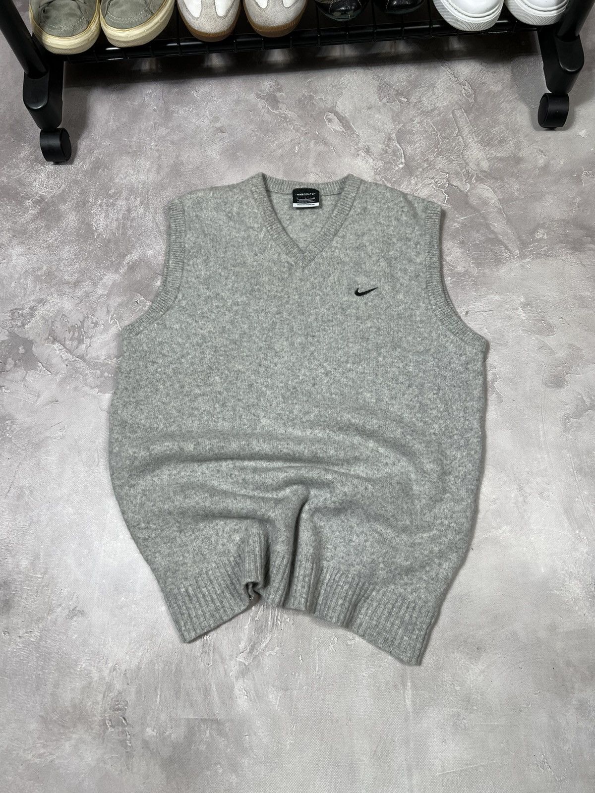 Nike × Vintage Vintage Nike Wool Vest Size US L / EU 52-54 / 3 - 1 Thumbnail