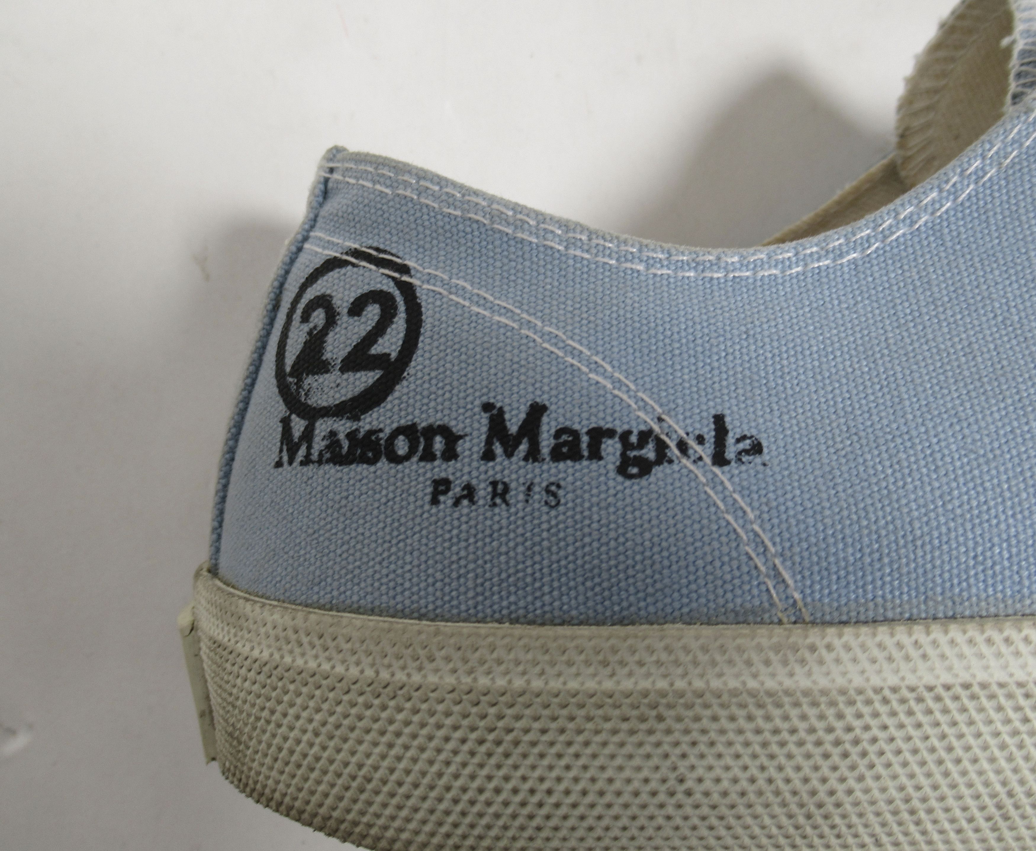 Maison Margiela Maison Margiela Men's Canvas Tabi Sneaker Light Blue Size US 7 / EU 40 - 5 Thumbnail