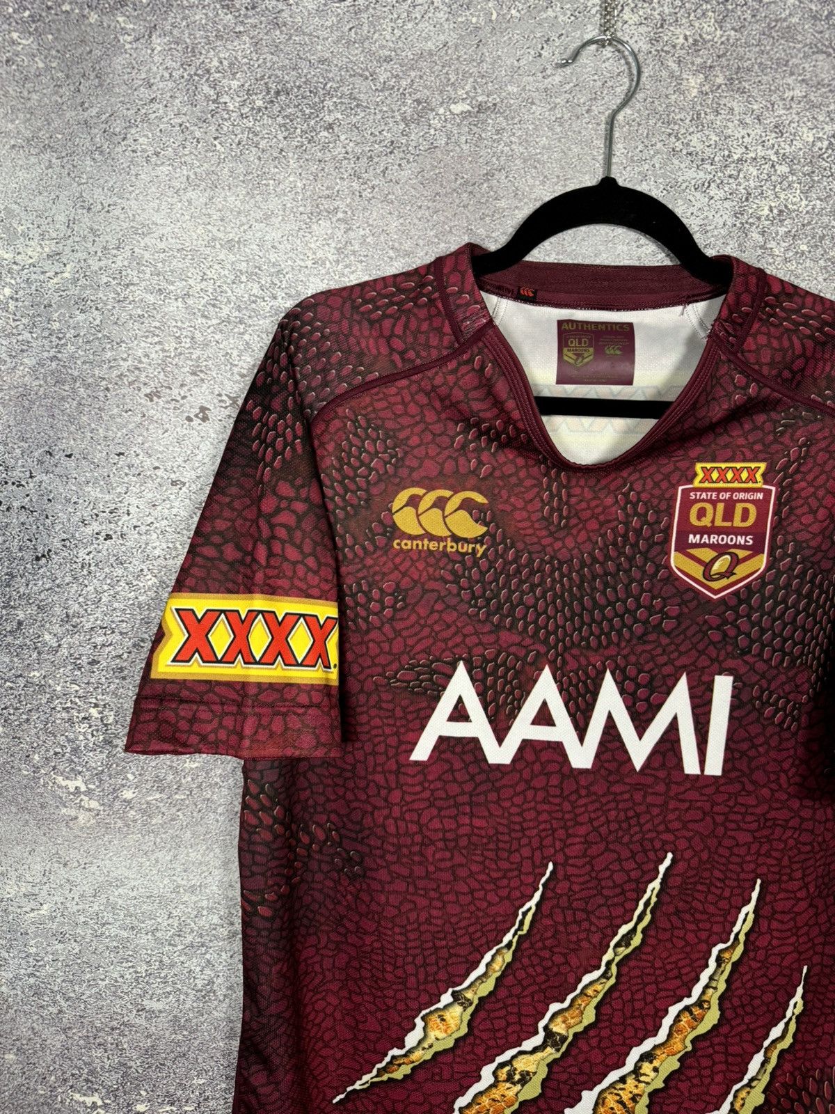 Canterbury of New Zealand QLD Maroons State of Origin 2009 NRL Canterbury Jersey Size US L / EU 52-54 / 3 - 3 Thumbnail
