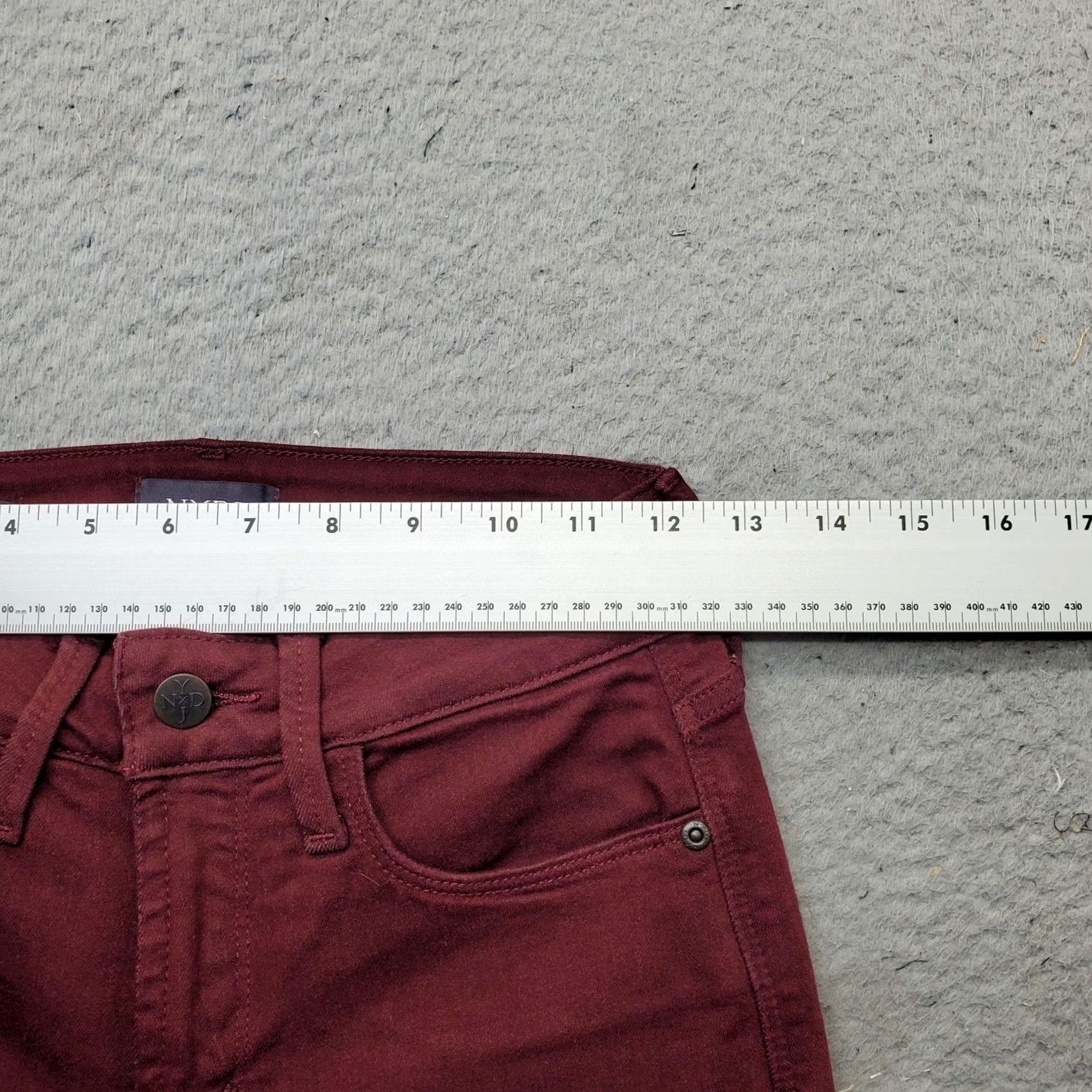 NYDJ NYDJ Marilyn Jeans Women's 0P Red Regular Fit Dark Wash 5-Pocket Straight Leg Size 25" / US 0 / IT 36 - 6 Thumbnail