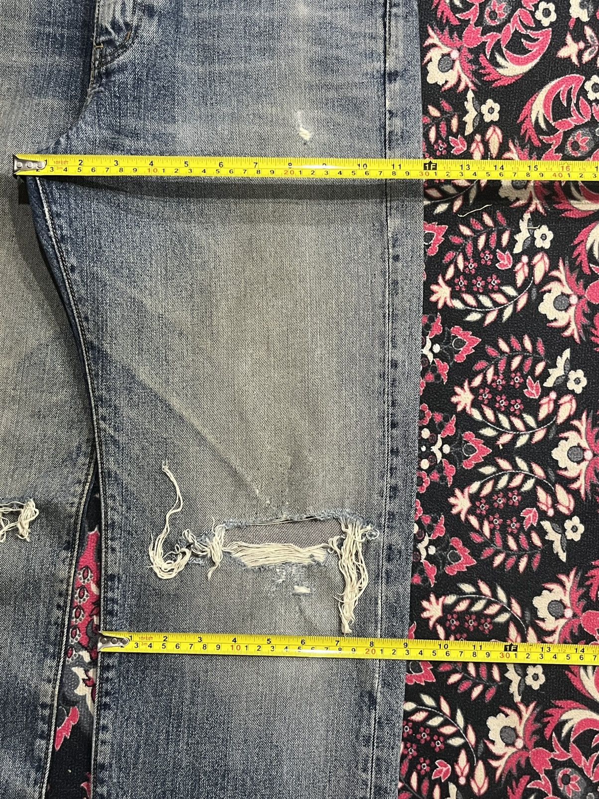 Undercover × Uniqlo Vintage Uniqlo Blue Faded Washed Distressed Straight Jeans Size US 31 - 14 Thumbnail
