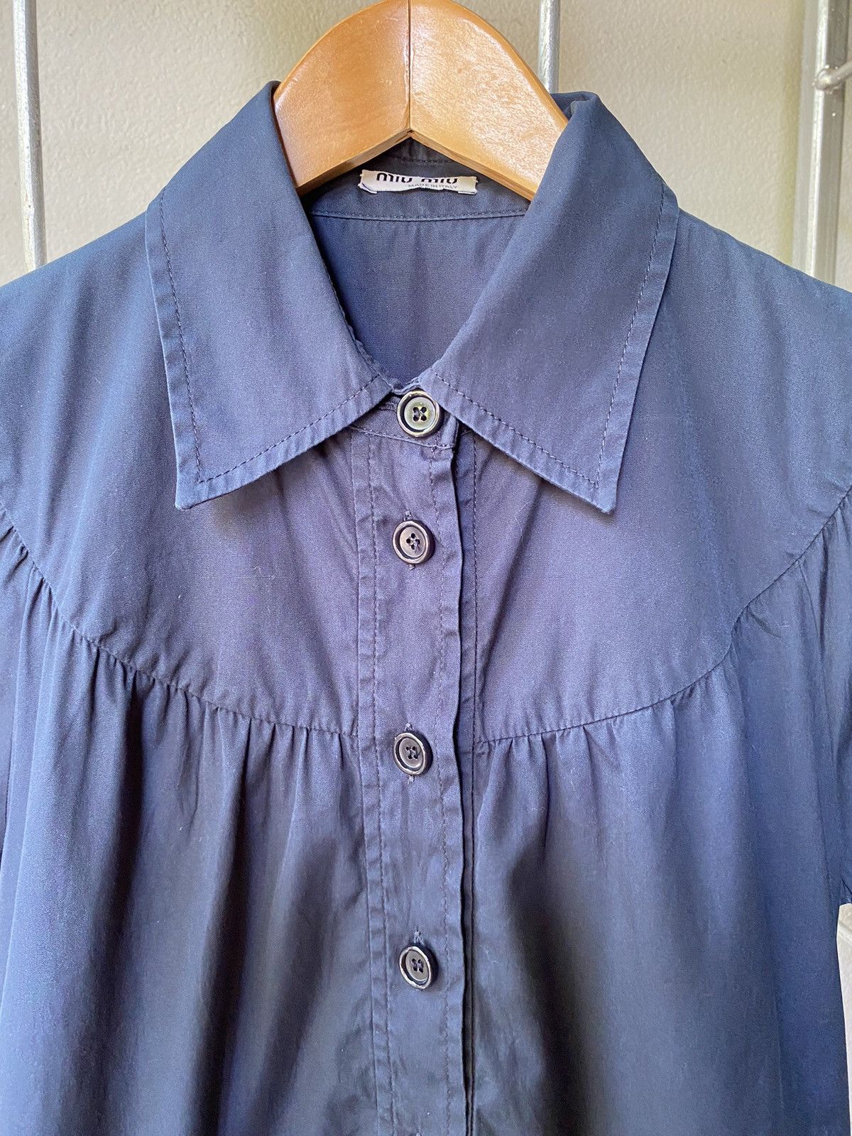 Miu Miu MIU MIU dark polo blouse Size ONE SIZE - 12 Thumbnail
