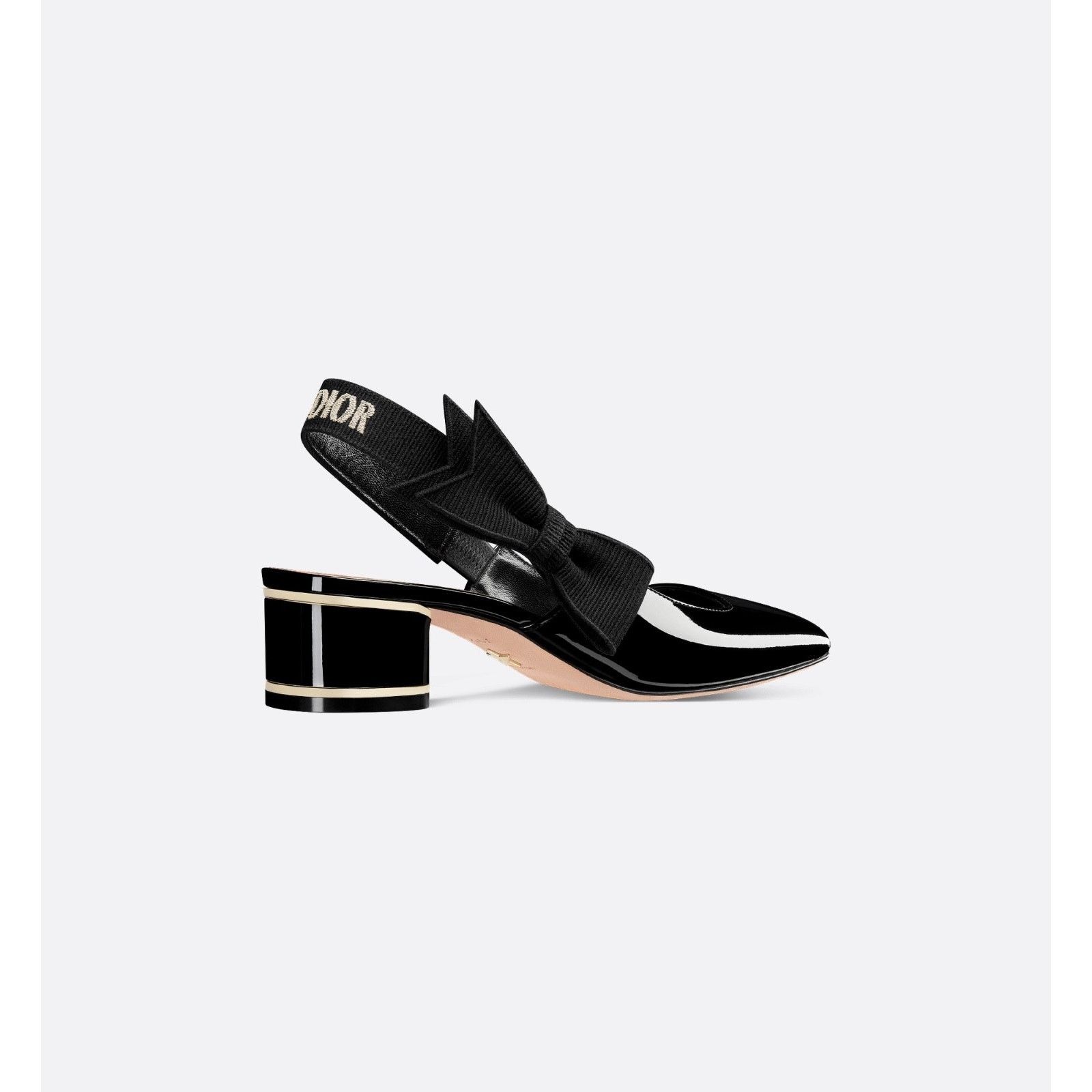Dior Dior Miss Dior Paris Black Patent Bow Slingback Strap Size US 8.5 / IT 38.5 - 13 Thumbnail