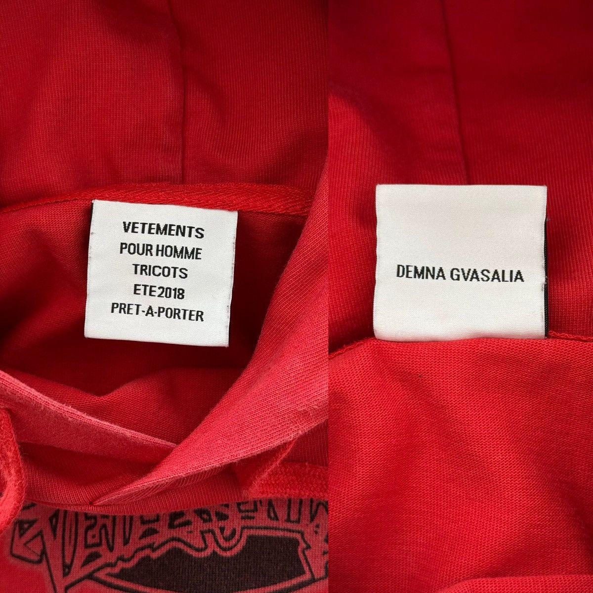 Vetements Vetements 2018 ‘The Collection’ Graphic Red Hoodie Size US M / EU 48-50 / 2 - 4 Thumbnail