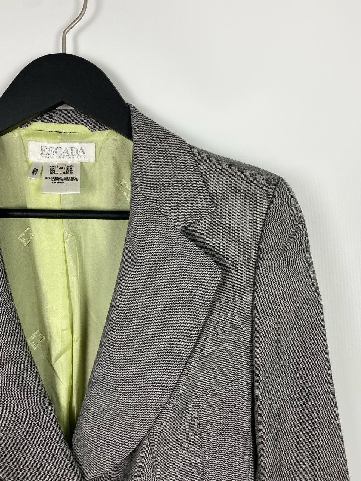 Escada Vintage Escada Margaretha Ley Wool Blazer Size XS / US 0-2 / IT 36-38 - 4 Thumbnail