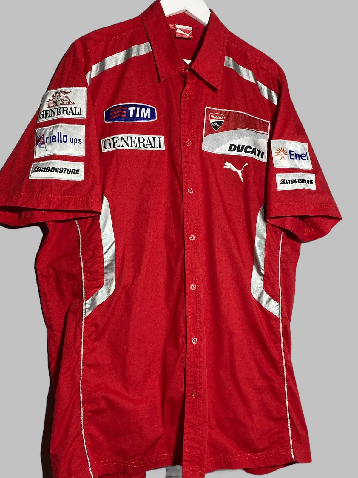 Puma 🔥 PUMA DUCATI TEAM ISSUE RACING Y2K HYPE PIT SHIRT Size US XXL / EU 58 / 5 - 3 Thumbnail
