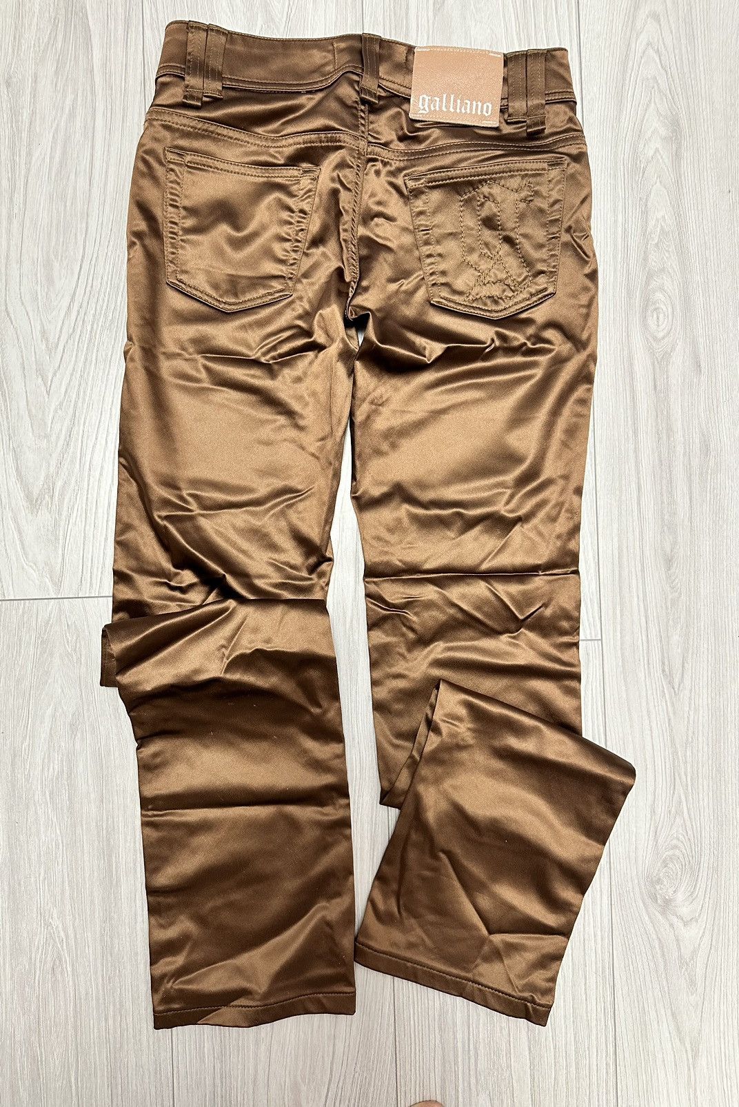 Designer × John Galliano John Galliano Vintage Women's Satin Trousers Pants Size 28" / US 6 / IT 42 - 7 Thumbnail