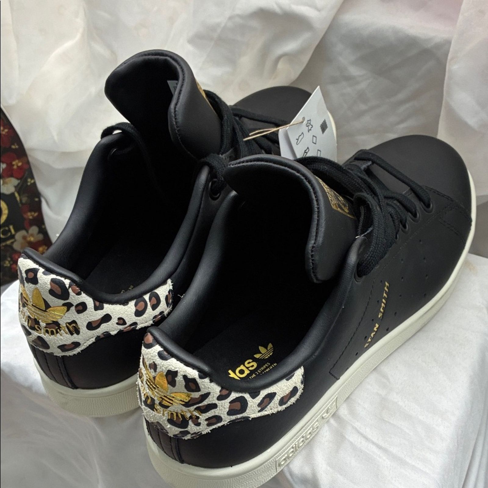 Adidas Adidas Stan Smith Black Gold Leopard Sneakers Limited Size US 8 / IT 38 - 2 Thumbnail