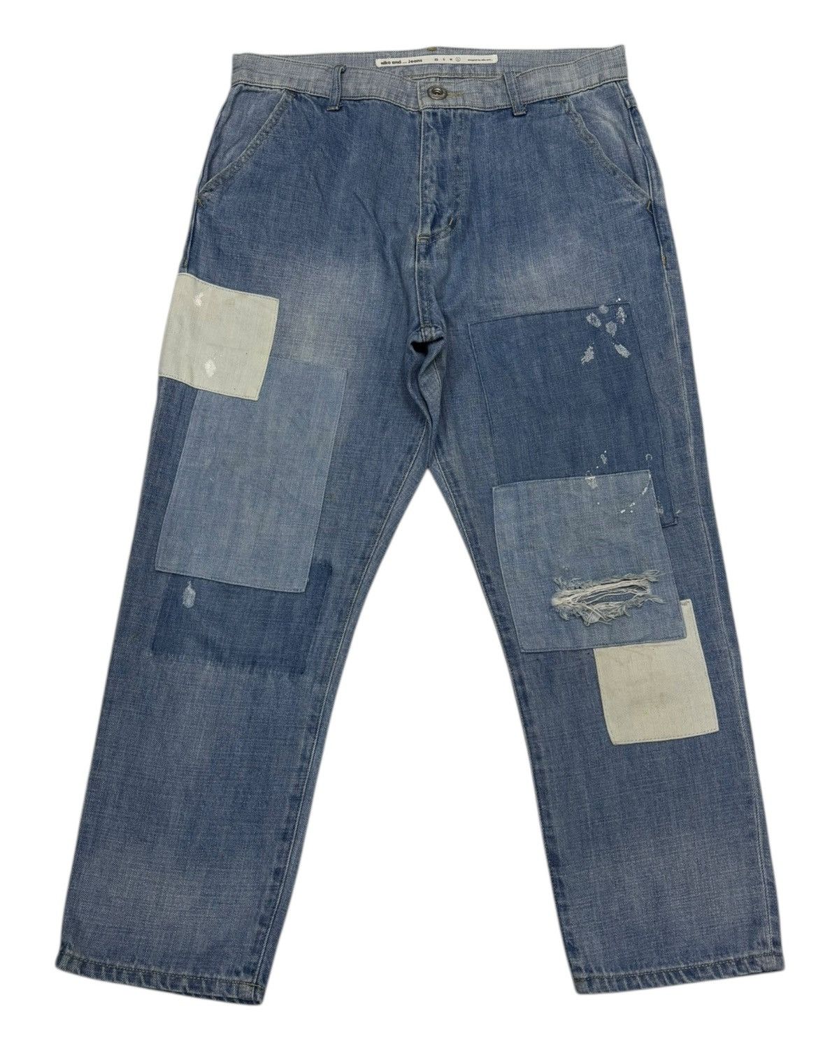 Issey Miyake × Tsumori Chisato × Undercover Niko And Patchwork Baggy Wide Cropped Jeans Denim Size US 32 / EU 48 - 1 Thumbnail