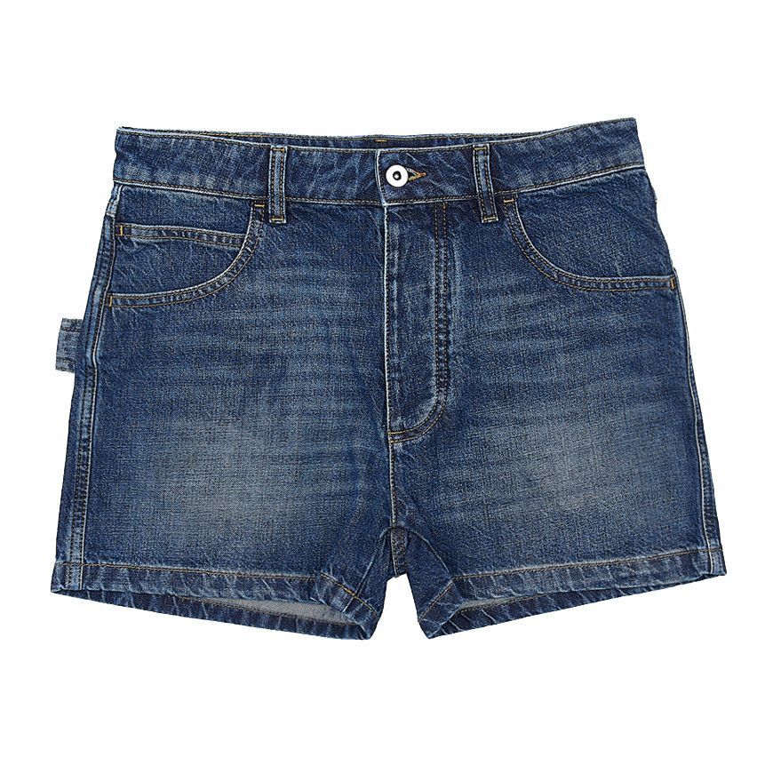 Bottega Veneta o1n1vont1225 Medium Washed Denim Shorts in Blue Size 25" / US 0 / IT 36 - 1 Thumbnail